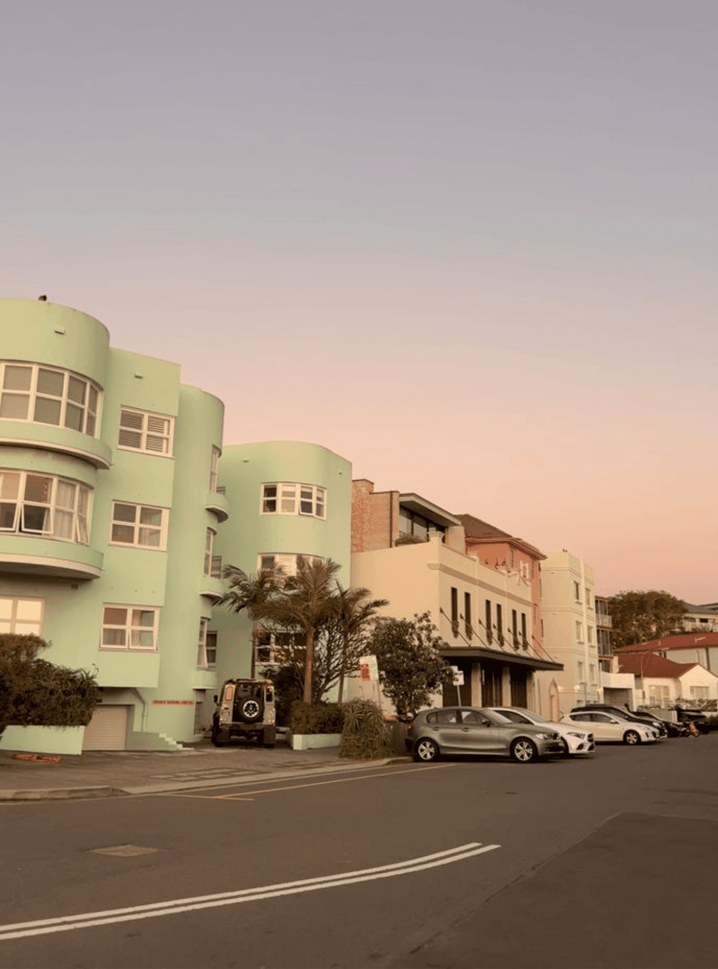 Bondi Beach at sunset — the Australian neighbourhood that shaped Skippy's coffee culture
